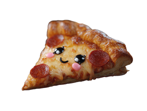 Anthropomorphic Pizza Slice Vinyl Car Decal Sticker – Waterproof & UV-Resistant 6.1866666666666665"