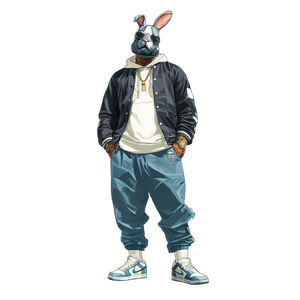 Rabbit-Headed Character Vinyl Car Decal Sticker – Waterproof & UV-Resistant 3.4133333333333336"
