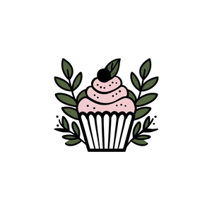 Cupcake Logo Design Vinyl Car Decal Sticker – Waterproof & UV-Resistant 3.4133333333333336"