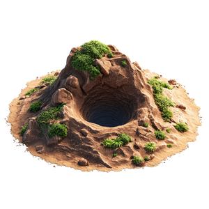 Cartoon Dirt Mound Vinyl Car Decal Sticker – Waterproof & UV-Resistant 3.4133333333333336"