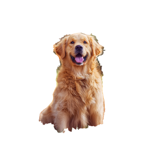 Golden Retriever In Leaves Vinyl Car Decal Sticker – Waterproof & UV-Resistant 3.4133333333333336"