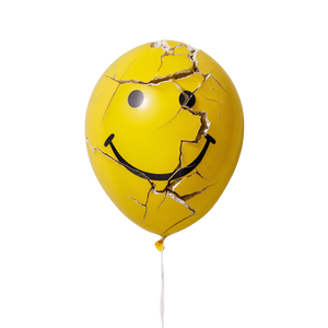 Cracked Smiling Balloon Vinyl Car Decal Sticker – Waterproof & UV-Resistant 6.826666666666667"