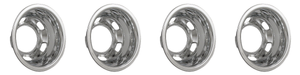 4x Ultimate Chrome Plated Wheel Simulator Set for Dodge Ram 3500 | ABS Plastic, Snap-On, Fits 17 Inch Wheels