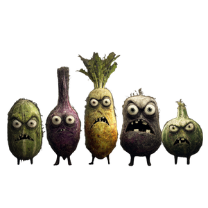Angry Vegetable Group Vinyl Car Decal Sticker – Waterproof & UV-Resistant 6.826666666666667"