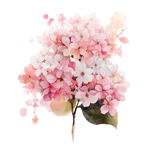 Hydrangea Bouquet Illustration Vinyl Car Decal Sticker – Waterproof & UV-Resistant 3.4133333333333336"
