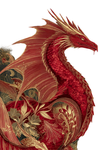 Art Deco Dragon V4 Vinyl Car Decal Sticker – Waterproof & UV-Resistant 8.746666666666666"