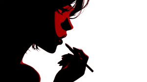 Silhouette Applying Lipstick Vinyl Car Decal Sticker – Waterproof & UV-Resistant 5.4