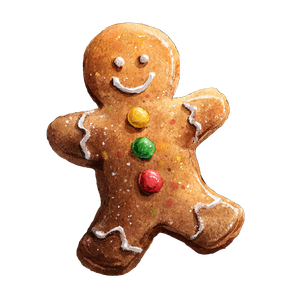 Gingerbread Man Cookie V3 Vinyl Car Decal Sticker – Waterproof & UV-Resistant 3.52"