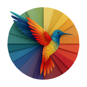 Rainbow Hummingbird Tail Vinyl Car Decal Sticker – Waterproof & UV-Resistant 3.4133333333333336"