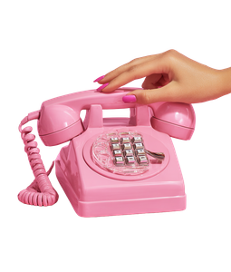 Pink Telephone Mic Vinyl Car Decal Sticker – Waterproof & UV-Resistant 3.946666666666666