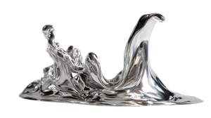 Chrome Liquid Splash V2 Vinyl Car Decal Sticker – Waterproof & UV-Resistant 5.4