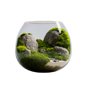 Zen Moss Terrarium Vinyl Car Decal Sticker – Waterproof & UV-Resistant 6.826666666666667"