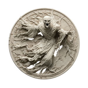Ghostly Apparition Bas-Relief Vinyl Car Decal Sticker – Waterproof & UV-Resistant 6.826666666666667"