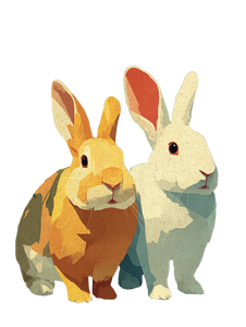 Pop Art Rabbits Vinyl Car Decal Sticker – Waterproof & UV-Resistant 4.1066666666666665"