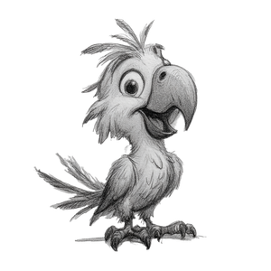 Cartoon Parrot Chattering Vinyl Car Decal Sticker – Waterproof & UV-Resistant 3.4133333333333336"