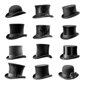 Top Hats Assortment Vinyl Car Decal Sticker – Waterproof & UV-Resistant 6.826666666666667"