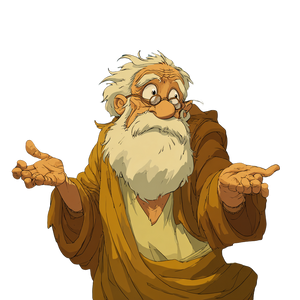 Cartoon Wise Man Vinyl Car Decal Sticker – Waterproof & UV-Resistant 3.4133333333333336"