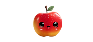 Friendly Cute Apple Vinyl Car Decal Sticker – Waterproof & UV-Resistant 4.906666666666666"