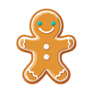 Cute Gingerbread Man Vinyl Car Decal Sticker – Waterproof & UV-Resistant 6.826666666666667"