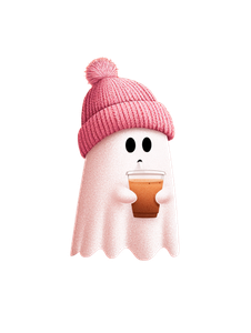 Cute Ghost Sipping V3 Vinyl Car Decal Sticker – Waterproof & UV-Resistant 8.213333333333333"
