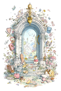 Fairytale Portal Illustration Vinyl Car Decal Sticker – Waterproof & UV-Resistant 8.96"