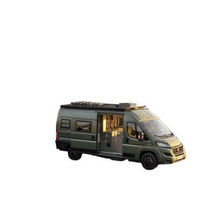 Gray-Green Camper Vinyl Car Decal Sticker – Waterproof & UV-Resistant 3.4133333333333336"