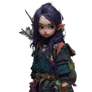 Elf Adventurer Girl Vinyl Car Decal Sticker – Waterproof & UV-Resistant 3.4133333333333336"