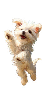 Dancing Maltese Puppy Vinyl Car Decal Sticker – Waterproof & UV-Resistant 9.706666666666667"