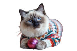 Cat In Sweater V3 Vinyl Car Decal Sticker – Waterproof & UV-Resistant 5.97333333333333