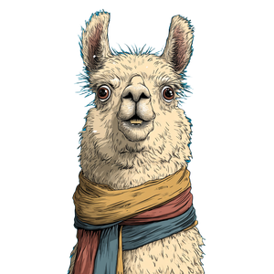 Cartoon Llama Pose Vinyl Car Decal Sticker – Waterproof & UV-Resistant 6.826666666666667"