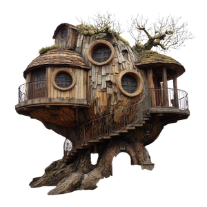 Bird-Themed Treehouse Vinyl Car Decal Sticker – Waterproof & UV-Resistant 3.4133333333333336"