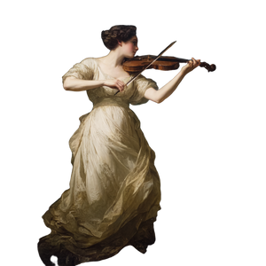 Goddess Playing Violin Vinyl Car Decal Sticker – Waterproof & UV-Resistant 3.4133333333333336"
