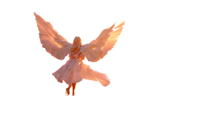 Flying Angel Woman V2 Vinyl Car Decal Sticker – Waterproof & UV-Resistant 2.72"