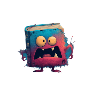 Funny Monster Book Vinyl Car Decal Sticker – Waterproof & UV-Resistant 3.4133333333333336"