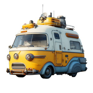 Futuristic Pixar Camper Vinyl Car Decal Sticker – Waterproof & UV-Resistant 3.4133333333333336"