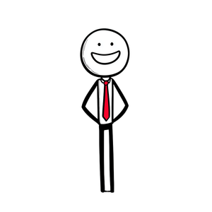 Cheerful Stickman Character V2 Vinyl Car Decal Sticker – Waterproof & UV-Resistant 3.4133333333333336"