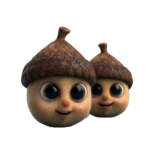 Smiling Acorn Babies Vinyl Car Decal Sticker – Waterproof & UV-Resistant 6.826666666666667"
