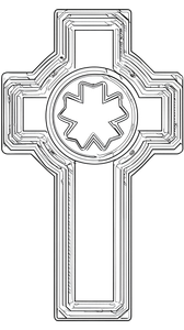 Ambulance Cross Outline Vinyl Car Decal Sticker – Waterproof & UV-Resistant 4.8533333333333335"