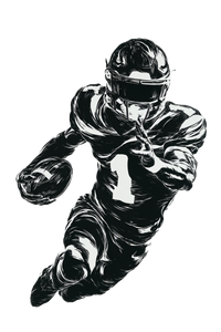 Football Player Catch V4 Vinyl Car Decal Sticker – Waterproof & UV-Resistant 8.96"