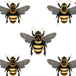 Star-Patterned Bees Vinyl Car Decal Sticker – Waterproof & UV-Resistant 3.4133333333333336"