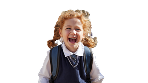 Cheerful School Children V3 Vinyl Car Decal Sticker – Waterproof & UV-Resistant 5.4