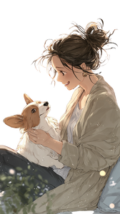 Woman And Dog V12 Vinyl Car Decal Sticker – Waterproof & UV-Resistant 4.8533333333333335"