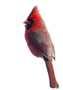 Red Cardinal Art V5 Vinyl Car Decal Sticker – Waterproof & UV-Resistant 4.373333333333333"