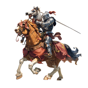 Jousting Knight V6 Vinyl Car Decal Sticker – Waterproof & UV-Resistant 3.4133333333333336"