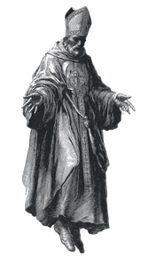Floating Medieval Priest Vinyl Car Decal Sticker – Waterproof & UV-Resistant 4.8533333333333335"