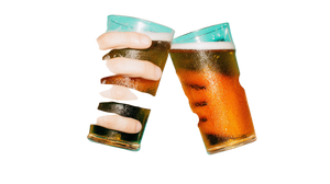 Celebratory Beer Toast Vinyl Car Decal Sticker – Waterproof & UV-Resistant 2.72"