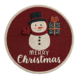 Snowman Christmas Mat Vinyl Car Decal Sticker – Waterproof & UV-Resistant 3.4133333333333336"