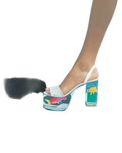 Goldfish Glass Heels Vinyl Car Decal Sticker – Waterproof & UV-Resistant 8.0"