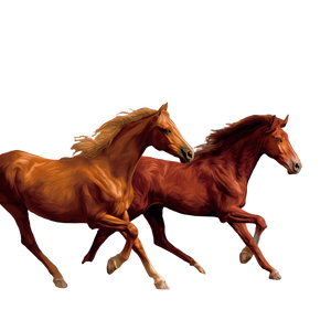 Modern Brown Horses Vinyl Car Decal Sticker – Waterproof & UV-Resistant 3.4133333333333336"
