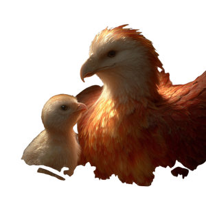 Fiery Phoenix Chick Vinyl Car Decal Sticker – Waterproof & UV-Resistant 3.4133333333333336"